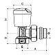 Кран радіаторний Roho R5550-050 - 1/2" кутовий, фото 3