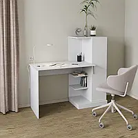 Стіл письмовий Ellari, Елларі, стіл з високою тумбою, стіл з полицями, стіл з шафою, стіл з пеналом, ЛДСП