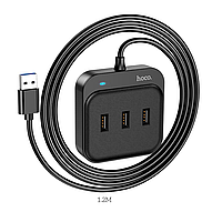 Хаб Hoco USB to (1*USB3.0 + 3*USB2.0) 1,2 м HUB адаптер 4-in-1 Easy HB31