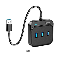 Хаб Hoco USB to 4*USB3.0 0,2м HUB адаптер 4-in-1 Easy HB31