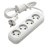 Подовжувач б/з 4 входи 2 метри, Makel без заземлення, у розетку, переноска, електричний Makel