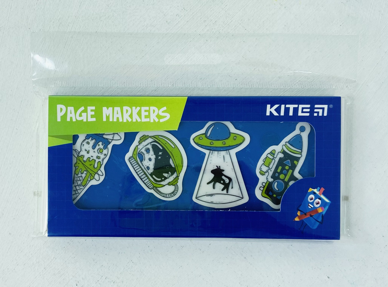 Закладки пластикові 4*20 шт. 35*50 мм UFO К22-479-2 Kite