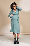 Тепла сукня для вагітних та годування PAMELA полин, фото 2