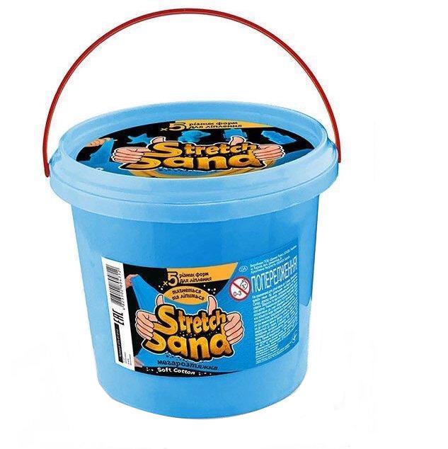 Кінетичний нано пісок "Stretch Sand" (700 гр) БЛАКИТНИЙ арт. STS-01-01U, фото 1