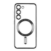 Чехол TPU Metallic Full Camera with Magsafe для Samsung Galaxy S23 Ultra Цвет Black