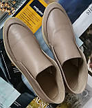 Loro Piana! Жіночі лофери туфлі підлоги черевики натуральна бежева шкіра Лора Піана, фото 3