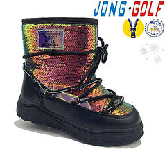 Дитяче взуття гуртом. Дитяче зимове взуття 2023 бренда Jong Golf для дівчаток (рр. з 22 по 27)