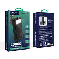 Power Bank Ridea RP-D20L Phoenix20 10W digital display + lamp 20000 mAh Цвет Черный