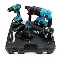 Набор инструмента 3в1 Makita 36V 5А, Перфоратор DHR202 + Шуруповерт + Болгарка. Три АКБ.