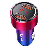 АЗУ Car Charger | 45W | 2U | Digital Display Baseus (CCMLC20A) Magic Series Dual QC Red