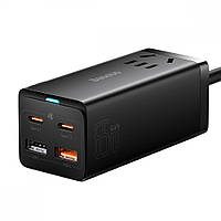 СЗУ Home Charger | 65W | GaN3 | AC | 2U | 2C | C to C Cable (1m) Baseus (PSZM000001) Pro Black