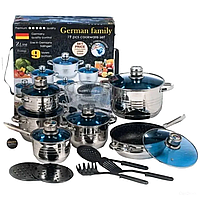 Набор посуды German Family GF-2054 из нержавеющей стали 18 предметов