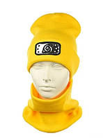 Шапка + снуд наруто/набір наруто шапка та снуд/шпка наруто/ тепла шапка