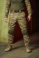 Военные мультикам штаны с наколенниками Protect демисезонные , Тактические мультикам брюки камуфляжные б niki