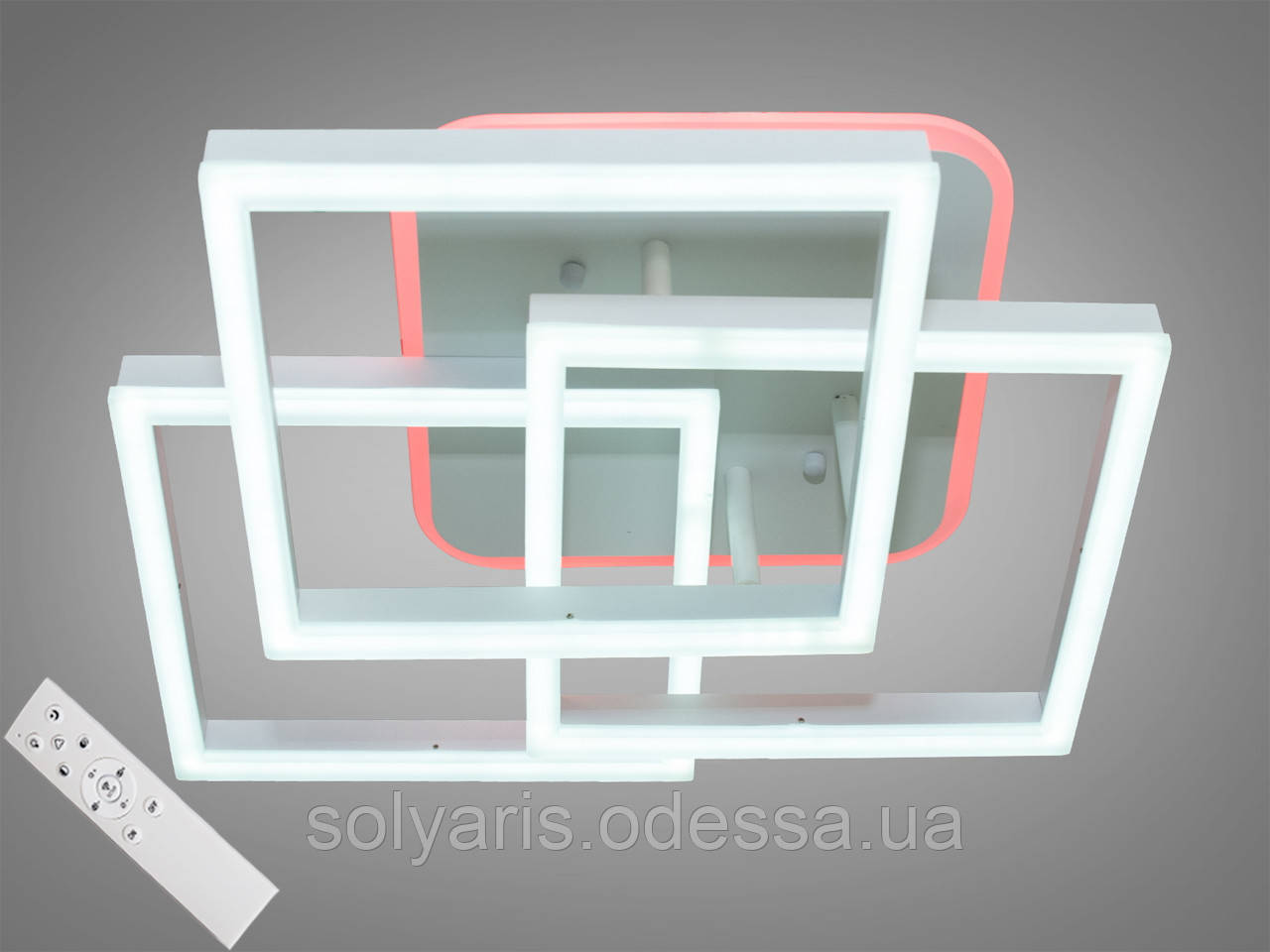 Стельова світлодіодна люстра з димером 100W. MX11058/3S WH LED 3color dimmer, фото 1