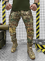 Боевые штаны мультикам камуфляжные усиленные военные , Армейские тактические брюки мультикам со вставкам hops