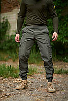 Мужские тактические штаны карго хаки демисезонные , Легкие военные брюки хаки Terra с карманами осень-ве hops