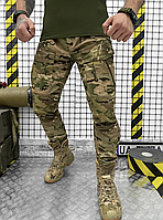 Военные камуфляжные штаны мультикам рип-стоп демисезонные , Тактические армейские брюки мультикам полевы trek
