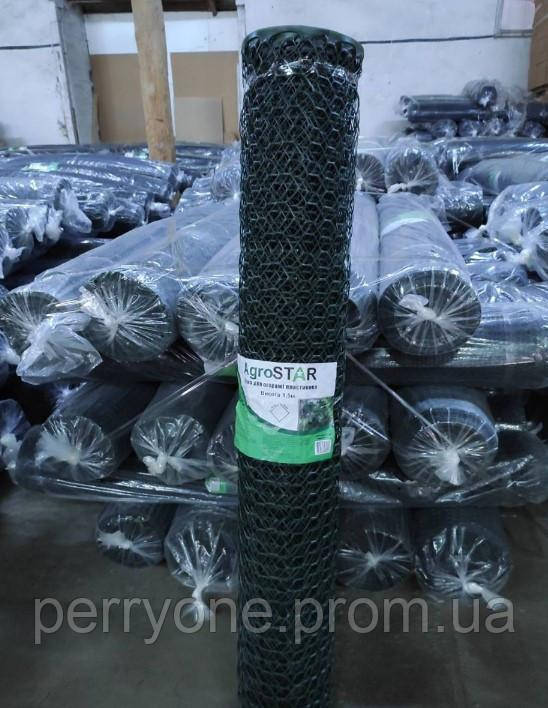 Пластиковая сетка садовая для ограждений 40 х 40 мм ромб 1.2 х 20 м сетки пластиковые заборные (A-ром-40) PER - фото 3 - id-p1722245903