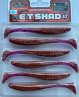 Приманка Bait Breath E.T.Shad 4.3" (6шт) Ur29 Chameleon/Red Seed