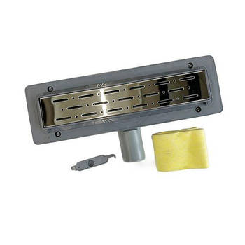 Трап для душу горизонтальний 33 см PRIME LINE, решітка дощ, з мембраною Sanpreis