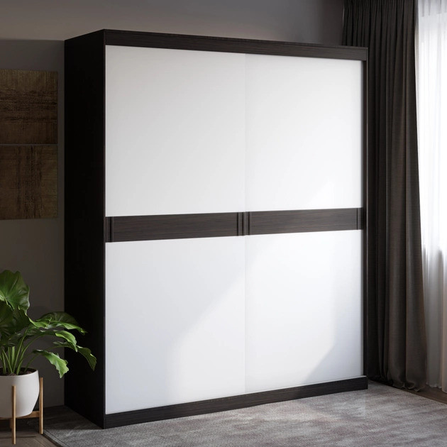 Шафа Купе 2-дверна Соната-1800 Венге + білий