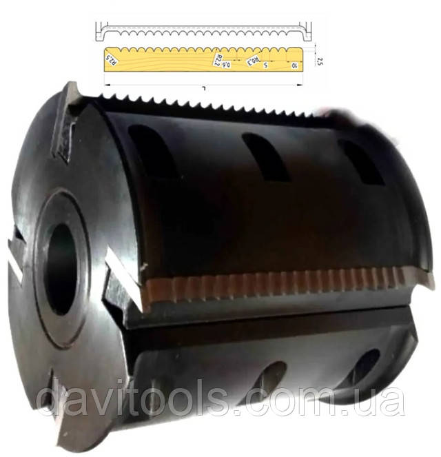 Фреза D125 d32 L90 для терасної дошки з к-том ножів DS