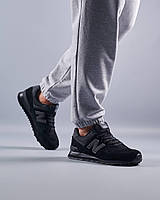 Мужские кроссовки New Balance 574 М All Black Reflective/повседневные кроссы New Balance для мужчин/NB 574