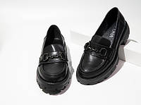 Туфли женские черные кожаные Ilona 310/AS-34