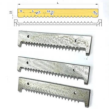 Комплект ножів L90 S5 для виготовлення терасної дошки сталь DS