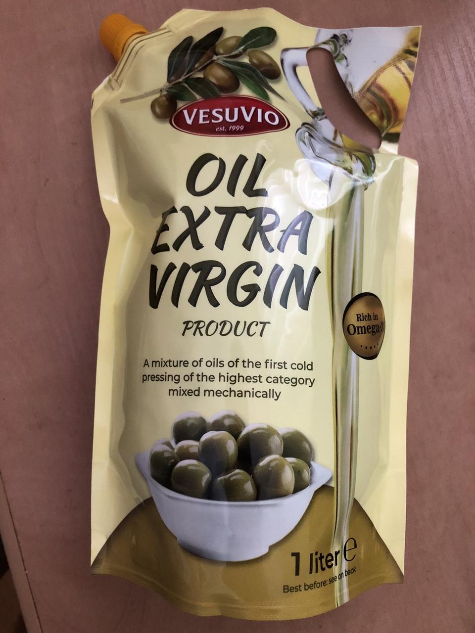 Оливкова олія в пакеті Vesuvio Olio Extra Virgine di Olive, 1 л, Італія