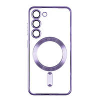 Чехол TPU Metallic Full Camera with Magsafe для Samsung Galaxy S23 Ultra Цвет Purple