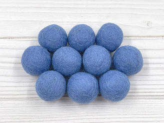 Кульки з вовни 2,5 см - колір №22 Блакитний