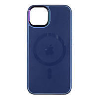 Чехол TPU+PC Foggy with Magsafe для Iphone 14 Pro Max Цвет Dark blue