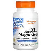 Витамины и минералы Doctor's Best High Absorption Magnesium 100 mg (120 таблеток.)