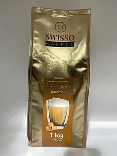 Капучино карамельним смаком Swisso Kaffee Karamel, 1 кг, Німеччина, швидкорозчинний