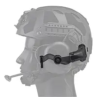 Адаптеры для крепления активных наушников Earmor M31/M32 на шлем тактический ЧЕРНЫЕ (крабы, чебурашка)
