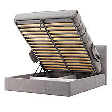 Ліжко двоспальне 160x200 Лілу Сірий Миро-Марк (з підйомним механізмом/без матраца)