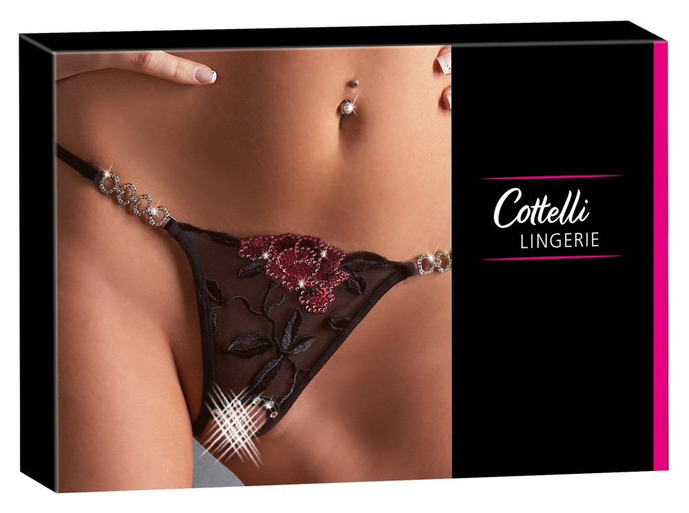 Стрінги String Rose crotchless S/M