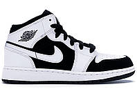 Кроссовки Nike Air Jordan 1 Mid White Black Tuxedo