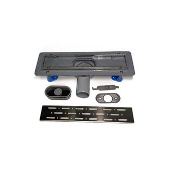 Трап для душу горизонтальний PRIME LEGAL 33 см, поворотний сифон, решітка дощ Sanpreis