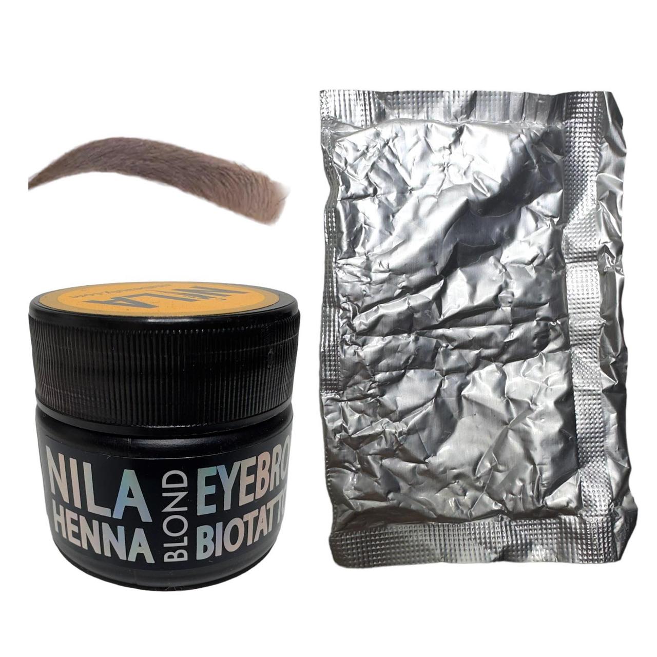 Хна для брів і біотату Nila, блонд, 10 г