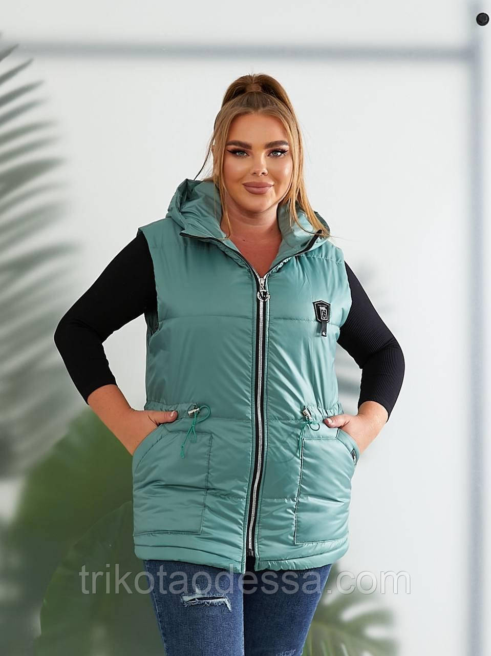 Жилетка жіноча 1706вт батал р.50-64, фото 1