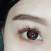 Цветные контактные карие линзы EyeWish Ovoolok brown кукольные линзы 14.5 мм