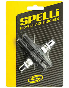Колодки гальмівні велосипедні Spelli SDP-945 чорні, блістер