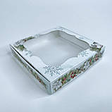 Коробка для пряника, 150*150*30 мм, з вікном, "Святкова гілочка", фото 2