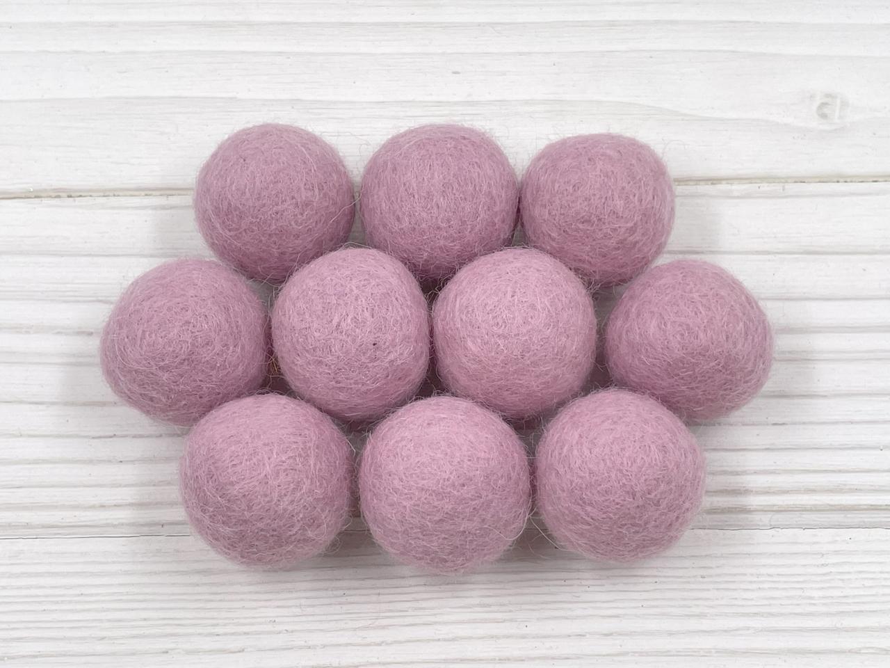 Кульки з вовни 2,5 см - колір №68 Гліцинія, фото 1