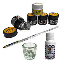 Набір для фарбування брів 5 видів хни Nila