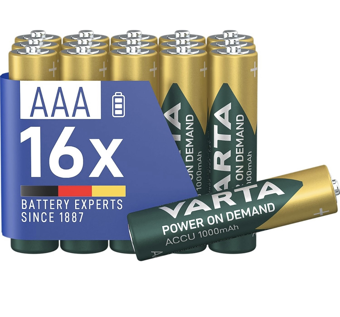 Акумулятор Varta Rechargeable AAA 1000mAh RTU 16 шт/уп (Оригінал)