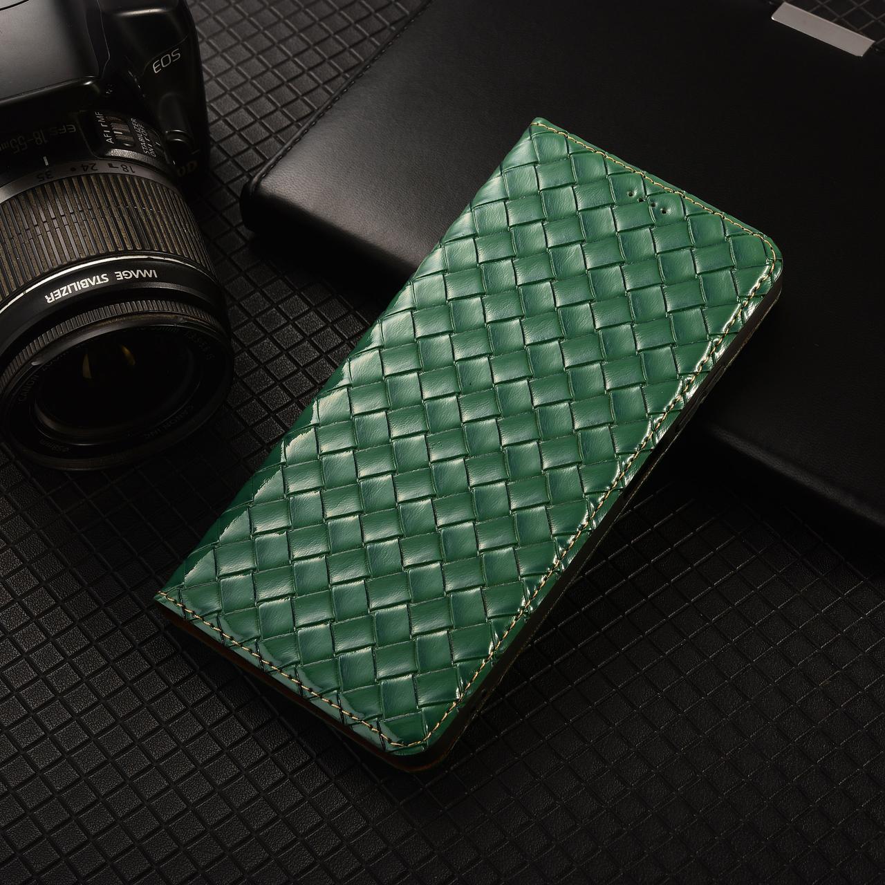 Чохол для Sony Xperia Z3 D6633 з натуральної шкіри протиударний магнітний книжка з підставкою "VENETTA" Зелений
